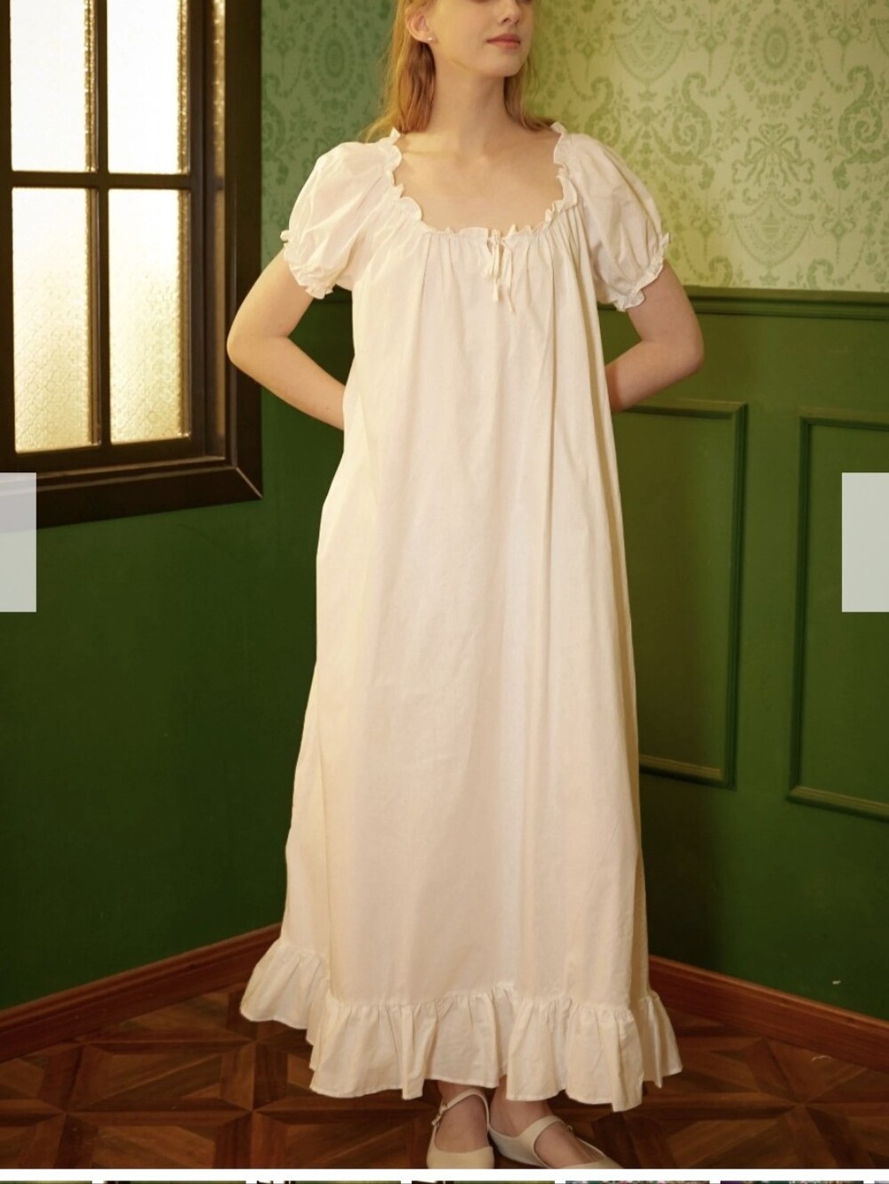 Nwt SuEasy Retro The Daphne Chemise Victorian Nightgown, White, Small - Picture 8 of 9